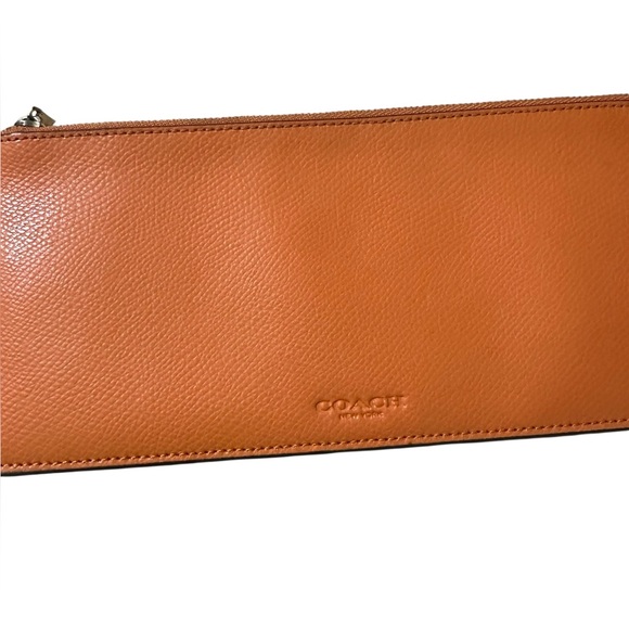 COACH East West Pop Up Pouch Crossbody Red Orange Pink - Picture 4 of 14